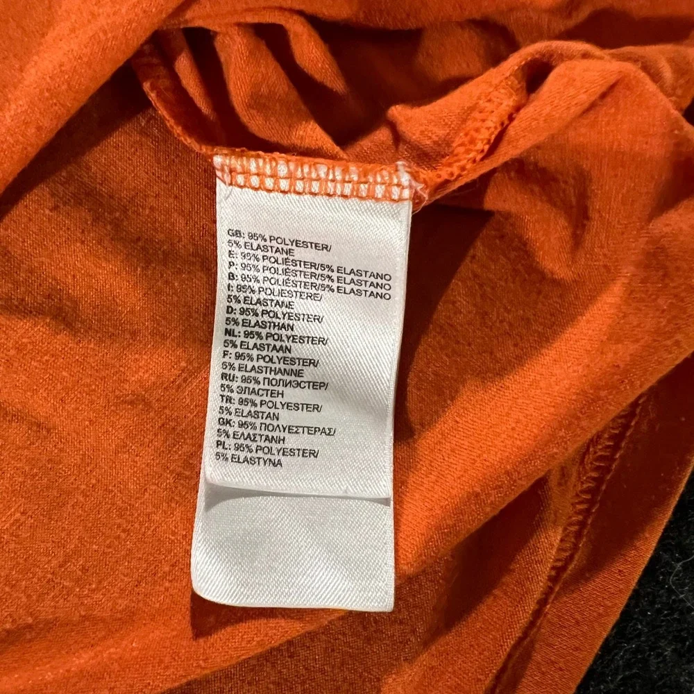 The North Face We Test On Humans Shirt Mens L Orange Graphic Tee Hiking